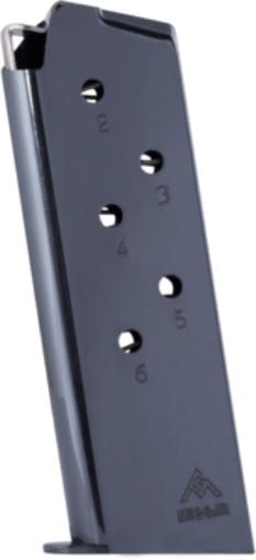 Mec-Gar Colt 1911 Compact Magazine 45 ACP 6 Rounds Blued Steel